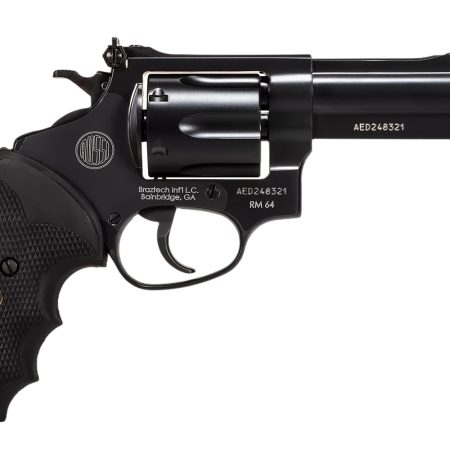 Rossi 2RM641 RM64  Medium Frame 357 Mag 6 Shot, 4" Black Steel Barrel, Cylinder & Frame, Black Textured Rubber Grip, Hammer Block Safety