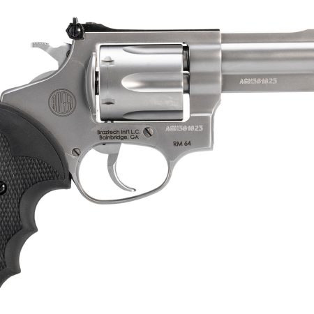 Rossi 2RM649 RM64 357 Mag 6 Shot 4" Matte Stainless Steel Barrel, Cylinder & Frame Textured Black Rubber Grip