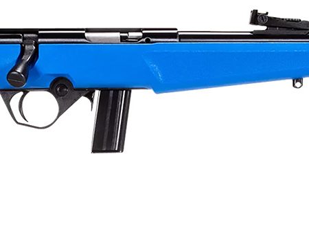 Rossi RB22 Compact 22 LR 10+1, 16" Matte Black Button Rifled Free Floating Steel Barrel, Matte Black Stainless Steel Receiver, Blue Monte Carlo Stock, Right Hand