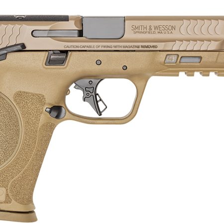 Smith & Wesson 13569 M&P M2.0  Full Size 9mm Luger 17+1, 5" Black Armornite Steel Barrel, Flat Dark Earth Armornite Optic Ready/Serrated Stainless Steel Slide & Polymer Frame w/Picatinny Rail