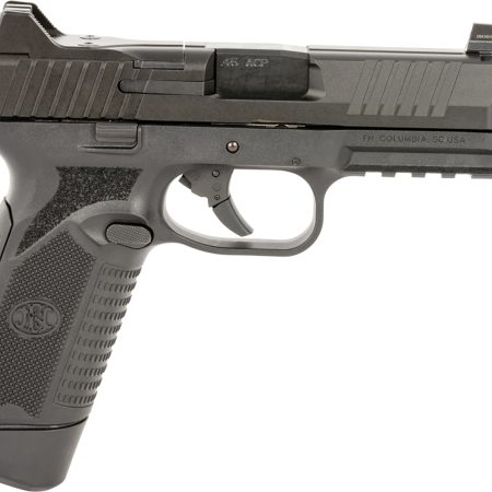 FN 66101385 545 Tactical 45 ACP 10+1 4.71" Black Target Crown/Threaded Steel Barrel, Black Optic Cut/Serrated Steel Slide & Polymer Frame w/Picatinny Rail, Ambidextrous