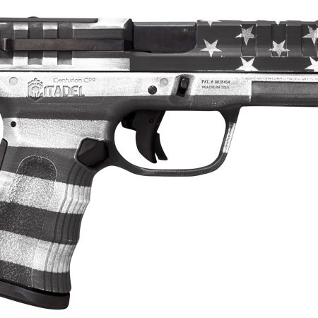 Citadel CITCP9USGCAN Centurion  9mm Luger 14+1, 4" Black Steel Barrel, American Flag Gray Cerakote Optic Ready/Serrated Slide, Polymer Frame & Grip, Features Matching Ammo Can