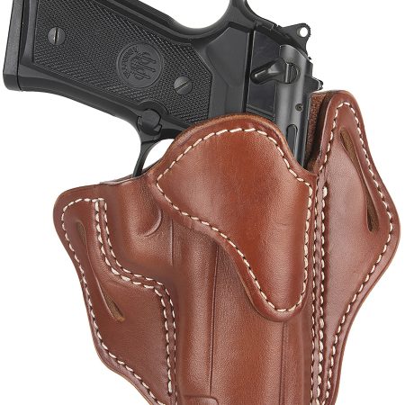 1791 Gunleather ORBH23CBRR BH2.3 Optic Ready OWB Size 2.3 Classic Brown Leather Belt Slide Compatible w/Glock 17/20/21/22/31/34/35/40/41/Sig Sauer P220/P226  Right Hand