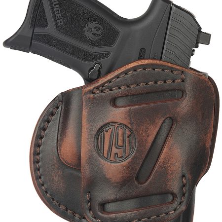 1791 Gunleather 3WH4VTGA 3-Way  IWB/OWB Size 04 Vintage Leather Belt Loop Fits Springfield XD Fits Walther PPS Fits Springfield XDS Fits Taurus G2C Ambidextrous Hand