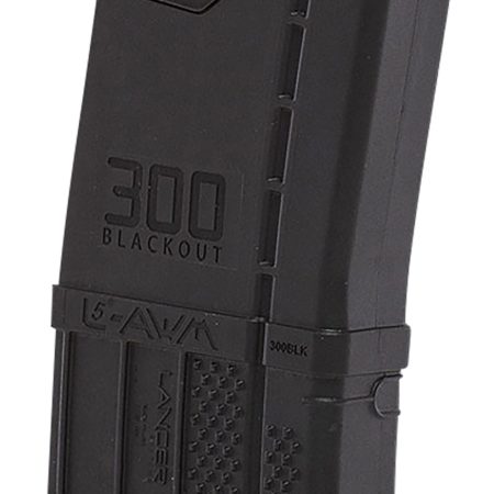 Lancer  L5AWM Blackout 20rd 300 Blackout For AR-15 Opaque Black Polymer
