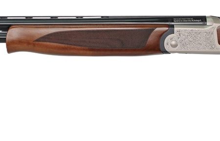 Iver Johnson Arms IJ600410LW28S IJ600 Lightweight Full Size 410 Gauge Break Open 3" 2rd 28" Black Over/Under Vent Rib Barrel, Silver Engraved Aluminum Receiver, Fixed Walnut Wood Stock, Ambidextrous