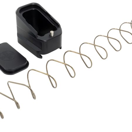 Shield Arms G17ME5BLK Magazine Extension  +5 Extended 40 S&W/9mm Luger  Compatible w/Glock 17/19X/22/34/35/45, Black Anodized Aluminum