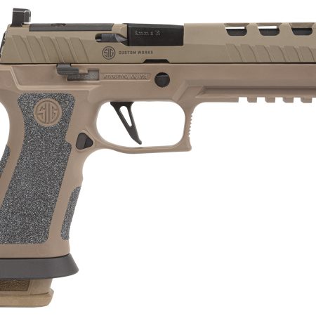 Sig Sauer 320X59DH3 P320 XFive DH3 9mm Luger 21+1 5" Black Bull Barrel, Coyote Cerakote DH3 Custom Works Optic Ready Slide, Coyote Cerakote DH3 SS Frame w/Picatinny Rail & Beavertail, Coyote TXG Grips