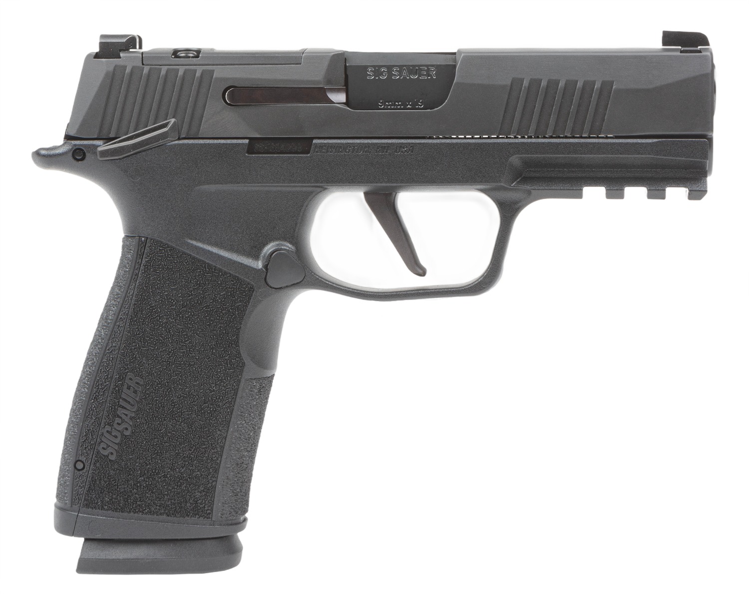 Sig Sauer 365X9BXR3PMS P365X Micro-Compact 9mm Luger 12+1, 3.10" Black Steel Barrel, Black Nitron Optic Ready/Serrated Stainless Steel Slide, Black Stainless Steel Frame w/Beavertail & Picatinny Rail