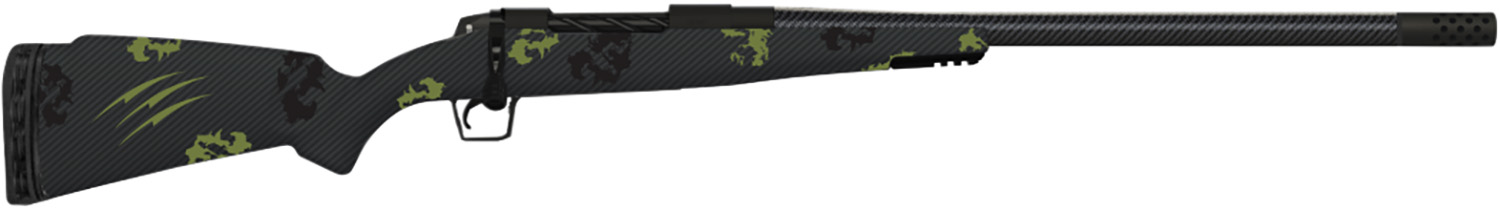 Fierce Firearms ROG7PRC24BFF Carbon Rogue Full Size 7mm PRC 3+1 24" Hand Lapped/Match Grade Threaded Barrel, Black Cerakote Steel Receiver, Forest Camo Fierce Rogue Carbon Fiber Stock