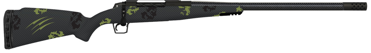 Fierce Firearms TROG308WIN22BF CT Rogue 308 Win 4+1 22" Carbon Fiber Barrel, Black Cerakote Titanium Rec, Forest Camo Rogue Stock