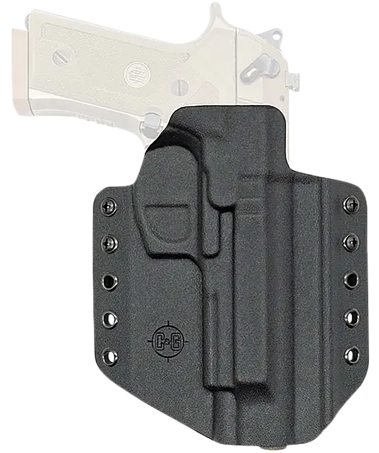 C&G Holsters 2750100 Covert OWB Black Kydex Belt Loop Fits Beretta M9A3/M9A4 Right Hand