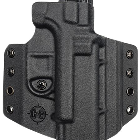 C&G Holsters 0006100 Covert  OWB Black Kydex Belt Loop Fits Glock 19 Fits Glock 23 Fits Glock 45