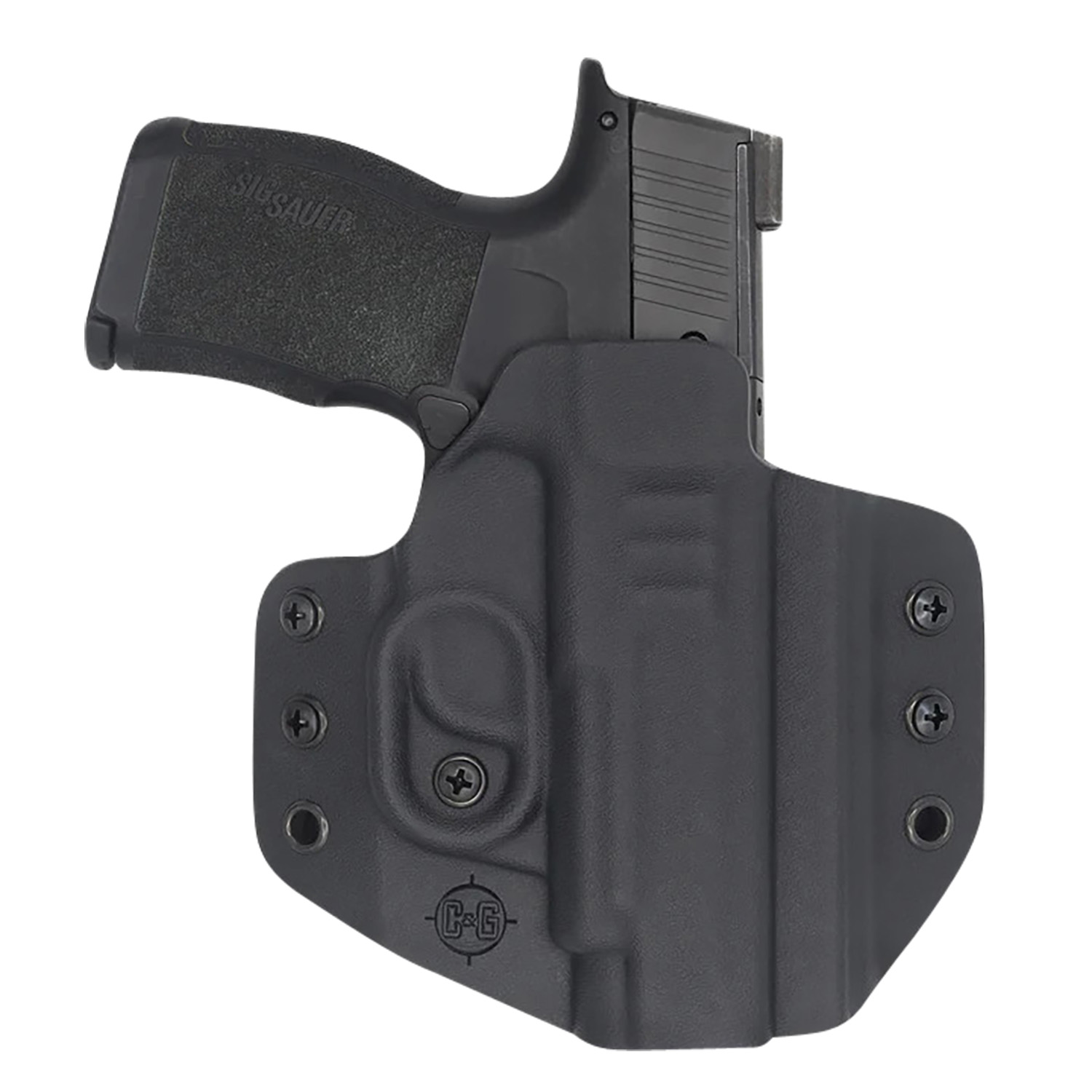 C&G Holsters 0250100 Covert OWB Black Kydex Belt Loop Fits Sig P365 XL Right Hand