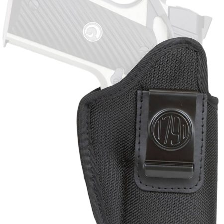 1791 Gunleather PNIWB4BLKL Premium Nylon IWB Size 04 Black Ballistic Nylon Clip-On Left Hand