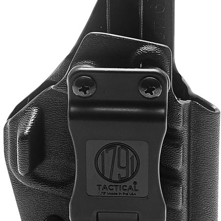 1791 Gunleather TACIWBG2CG3BLKR Tactical Kydex IWB Black Kydex Belt Clip Fits Taurus G2C/G3 Right Hand