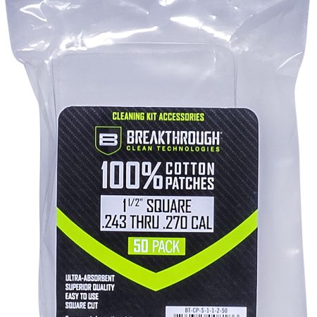 Breakthrough Clean BTCPS11250 Square Patches 243/270 Cal 1.5" 50 pieces