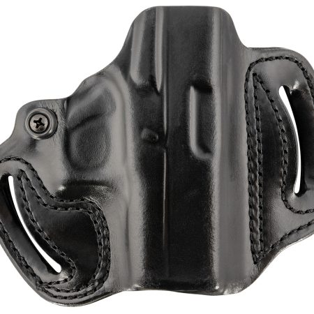 DeSantis Gunhide 086BA8BZ0 Mini Slide  OWB Black Leather Belt Slide Fits Glock 43/43x/48 Belt 1.75" Wide Black Hand