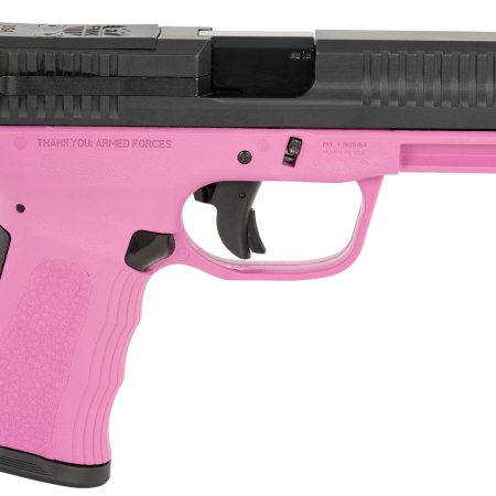 FMK FMKG49PK G3  9mm Luger 14+1 4" Stainless Steel Barrel, Black Optic Cut/Serrated Carbon Steel Slide, Pink Polymer Frame w/Picatinny Rail, Black Backstrap Grip