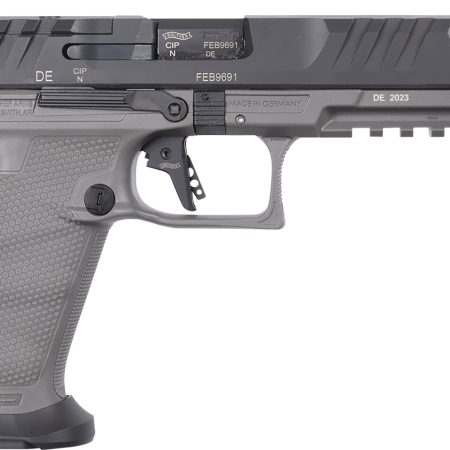 Walther Arms 2877503 PDP Pro SD 9mm Luger 18+1 5.10" Threaded Barrel, Black Optic Cut/Serrated Slide, Tungsten Gray Polymer Frame with Pic. Rail, Performance Duty Grip, Flared Magwell