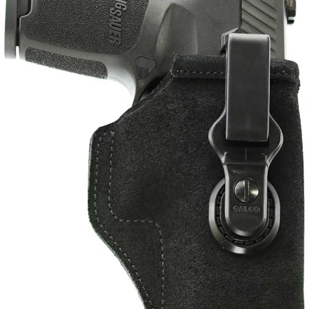 Galco TUC854B Tuck-N-Go 2.0 IWB Black Leather UniClip/Stealth Clip Fits HK VP9 Ambidextrous