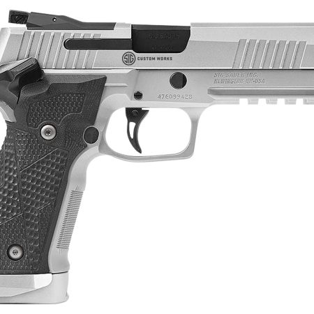 Sig Sauer 226X59STAS P226 XFive STAS Full Size 9mm Luger 20+1 5" Steel Bull Barrel, Stainless Optic Ready/Serrated Steel Slide w/Picatinny Rail & Beavertail Frame, Black Piranha G10 Grips Right Hand