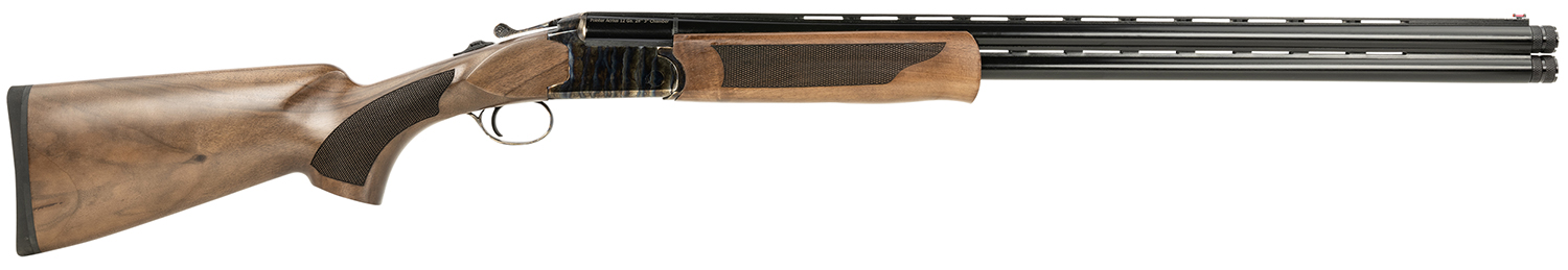 Pointer KAR41028HT Acrius Full Size 410 Gauge Break Open 3" 2rd 28" Black Over/Under Vent Rib Barrel, Color Case Hardened Steel Receiver, Fixed Turkish Walnut Stock, Ambidextrous