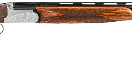 Fausti Usa, Inc 15402 Caledon  410 Gauge 3" 2rd 28" Blued Barrel, Engraved Stainless Rec, Wood Laser Grain Stock, Metallic Bead Sight