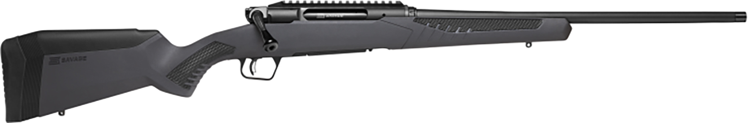 Savage Arms 57906 Impulse Driven Hunter 6.5 Creedmoor 4+1 20" Matte Black Threaded Barrel, Matte Black Carbon Steel Receiver w/Picatinny Rail Gray AccuStock Synthetic Stock, Ambidextrous