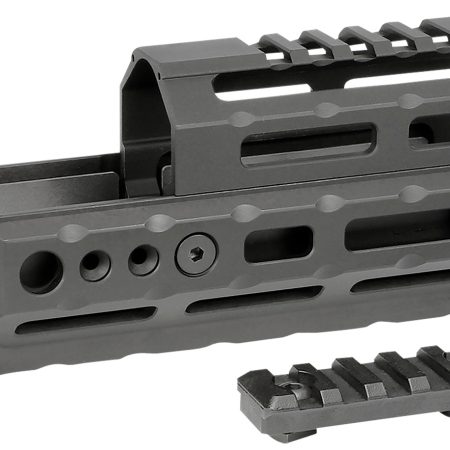 Midwest Industries MIAKALPHA6 Alpha Drop-in Aluminum Black Hardcoat Anodized 5 Slot Picatinny Rail AK-Platform 6" Long Compatible w/M-LOK