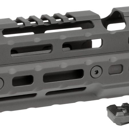 Midwest Industries MIAKALPHA100 Alpha Drop-in Aluminum Black Hardcoat Anodized 5 Slot Picatinny Rail AK-Platform 10" Long Compatible w/M-LOK