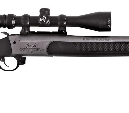 Traditions CRS-471130T Outfitter G3 Takedown 45-70 Gov 1rd 22", Stainless Cerakote Barrel/Rec, Black Synthetic Stock, Muzzle Brake, 3-9x40mm BDC Scope