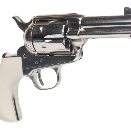 Cimarron CA346DOC Doc Holliday Thunderer Combo 45 Colt (LC) 6 Shot, 3.50" Nickel Barrel, Cylinder & Frame, White Birds Head Grips w/"Doc Holliday" Engraved In The Backstrap