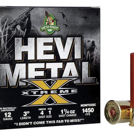 HEVI-Shot HS38122 HEVI-Metal Extreme 12Gauge 3" 1 1/4oz Steel/Tungsten 4/1Shot 25 Per Box/10 Case