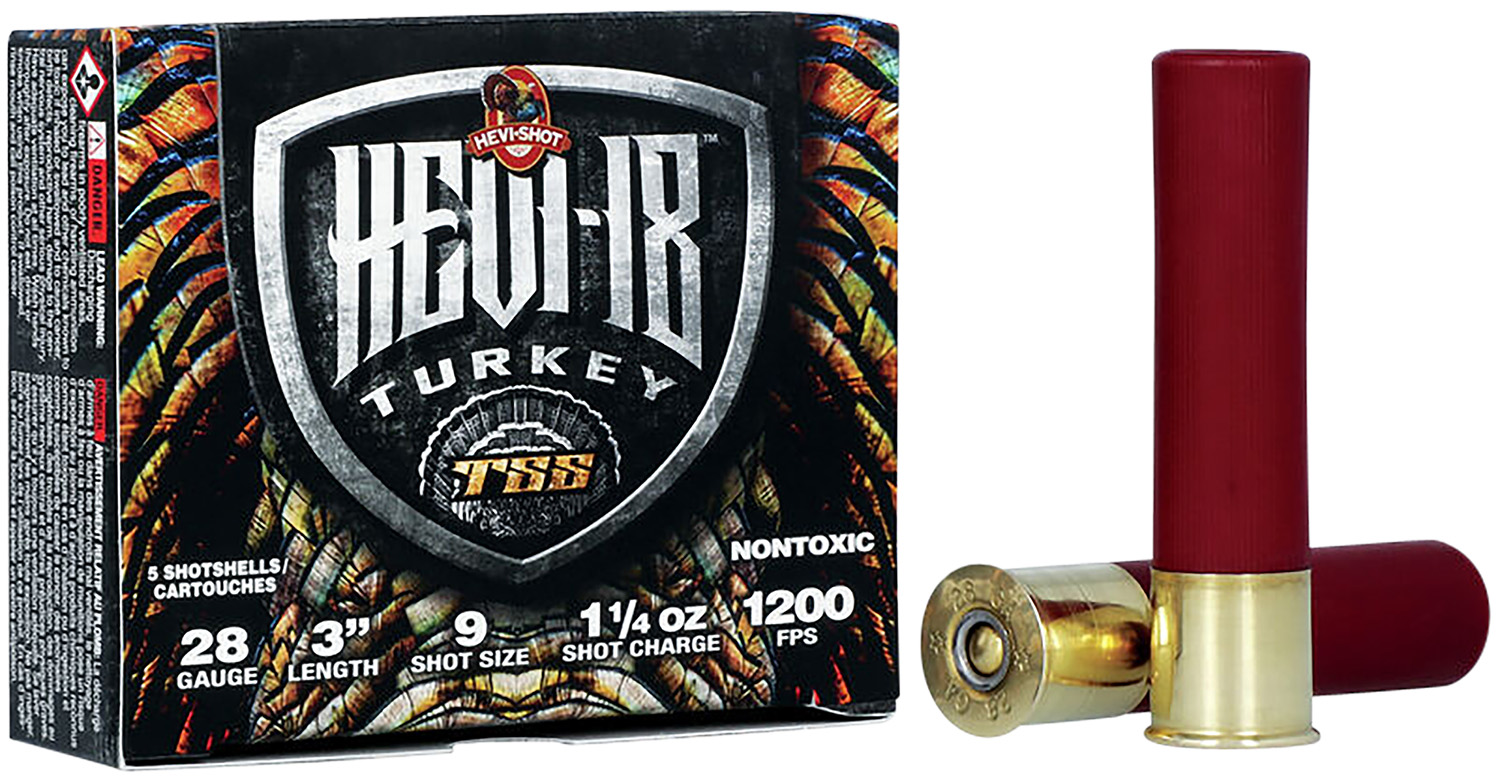 HEVI-Shot HS7289 HEVI-18 TSS Turkey 28Gauge 3" 1 1/4oz Tungsten 9Shot 5 Per Box/10 Case