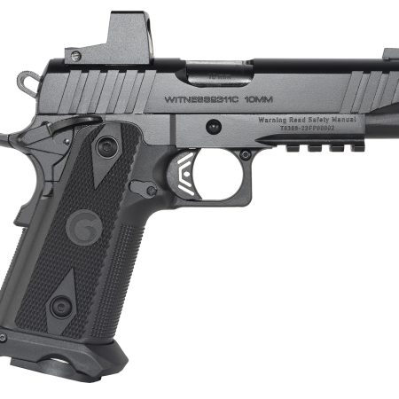 Girsan 395000 Witness2311  10mm Auto 15+1 5" Black Steel Barrel, Black Optic Ready/Serrated Steel Slide, Black Polymer Frame w/Beavertail & Picatinny Rail, Black Checkered Polymer Grip, Ambidextrous