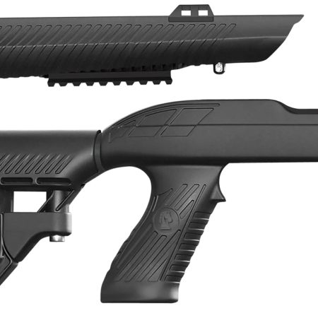 ADAPTIVE TACTICAL AT02020 Tac-Hammer RM4 Black Synthetic, Adjustable Stock with Magazine Compartments, Stowaway Accessory Rail, Fits Ruger 10/22 Takedown (Factory Tapered Barrel)