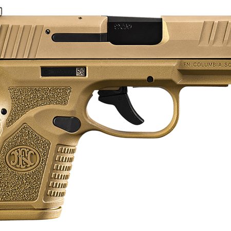 FN 66101413 Reflex Micro-Compact Frame 9mm Luger 10+1, 3.30" Black Target Crown Steel Barrel, Flat Dark Earth PVD Serrated Steel Slide, Flat Dark Earth Polymer Frame w/Picatinny Rail, Ambidextrous