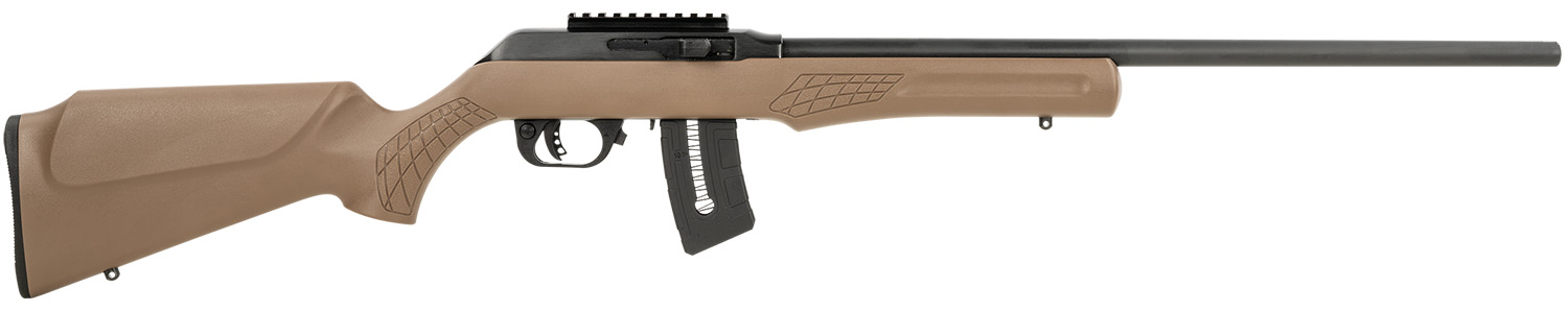 Rossi RS22W2111B RS22 22 WMR 10+1 21", Matte Black Barrel/Rec, Brown Fixed Monte Carlo Stock, Optics Mount