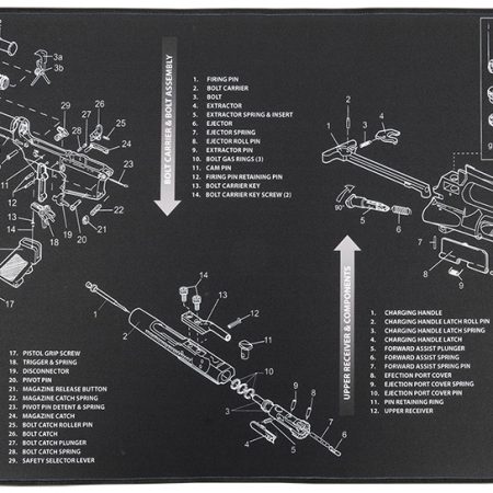 TekMat TEKR44AR10 AR-10 Cleaning Mat Black/White Rubber 15"x44" AR-10 Parts Diagram