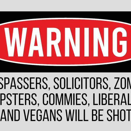 TekMat TEK42TRESPASSERS Trespassers Will Be Shot Door Mat Multi-Color Rubber 25"x42"