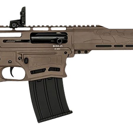 Citadel CBOSS2512FDE Boss25  12 Gauge Semi-Auto 3" 5+1 18.75" Black Steel Threaded Barrel, Flat Dark Earth Picatinny Rail Aluminum Receiver, Picatinny Handguards, Black Adj Cheek Riser Synthetic Stock