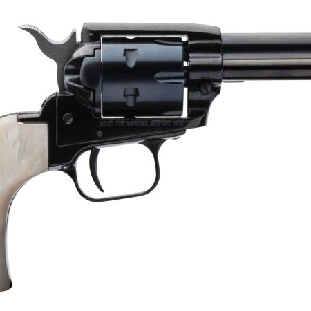 Heritage Mfg RR22MB3BHPRL Rough Rider  22 LR 22 WMR 6 Shot, 3.50" Black Steel Barrel, Black Zinc Alloy Frame, Black Cylinder, White Pearl Birdshead Grip, Hammer/Thumb Safety, Exposed Hammer