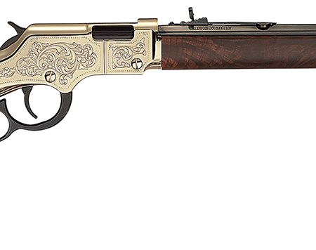 Henry H004MD4 Golden Boy Deluxe 4th Edition 22 WMR 12+1 20.50" Blued Octagon Barrel, Engraved Brasslite Rec, American Walnut Stock, Ad. Buckhorn Sights