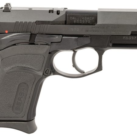 Bersa TPR45CM TPRC  Compact Frame 45 ACP 7+1 3.50" Black Steel Barrel, Matte Black Serrated Steel Slide & Aluminum Frame w/Picatinny Rail, Ambidextrous