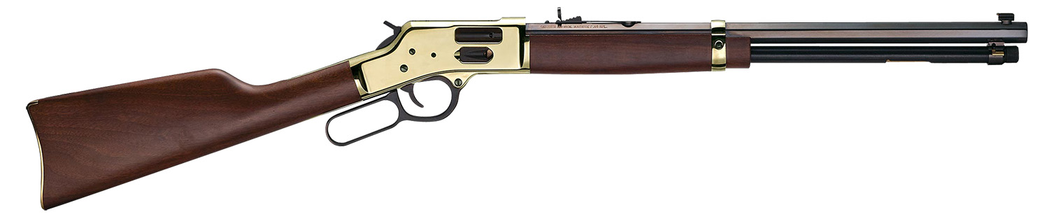 Henry H006GC Side Gate 45 Colt (LC) 10+1 20" Blued Octagon Barrel, Polished Brass Rec, American Walnut Stock, Adj. Sight