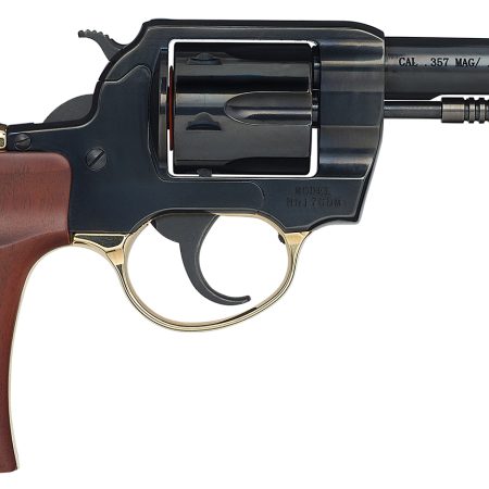 Henry H017GDM Gunfighter 357 Mag/38 Special 6rd 4" Blued Steel Barrel, Blued Cylinder, Blued Polished Steel Frame, Walnut Gunfighter Grip Transfer Bar Safety