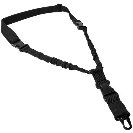 NcStar ADBS1PB Single Point Sling Deluxe Black Nylon 30"-38" Adjustable Bungee