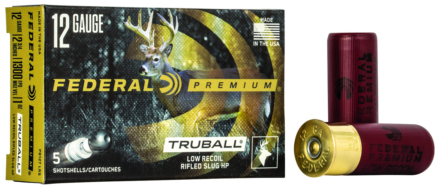 Federal PB127LRS Premium Vital-Shok TruBall 12Gauge 2.75" 1oz RifledSlug Shot 5 Per Box/50 Case