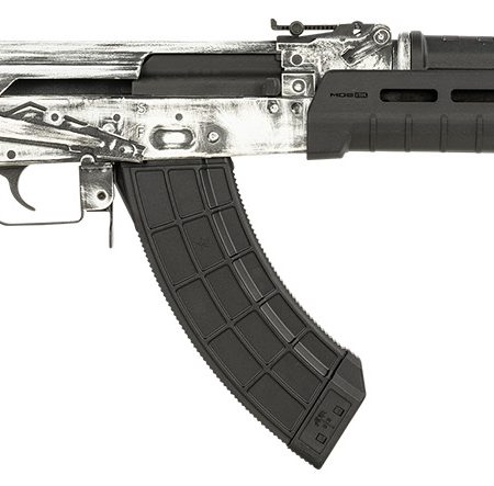 Century Arms RI4997N VSKA  7.62x39mm 30+1 16.50" Barrel w/Chevron Muzzle Brake, White Distressed Aluminum Receiver, Black Magpul MOE AK Stock, MOE Pistol Grip & Ultimak Handguard